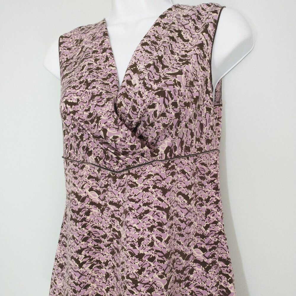 NWOT Ann Taylor Wrap Front Brown & Lilac Camisole Size S